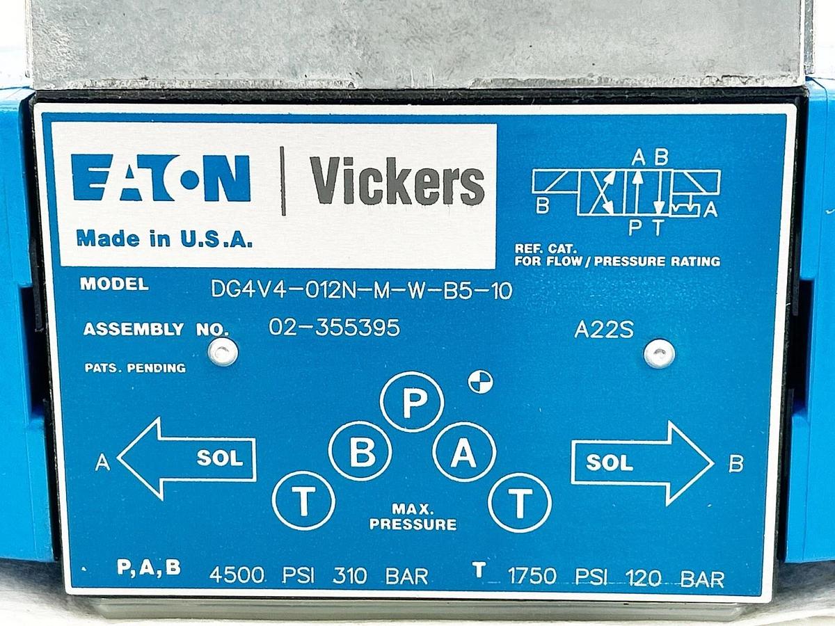 New Eaton Vickers DG4V4-012N-M-W-B5-10 Solenoid Valve 02-355395 - No Box