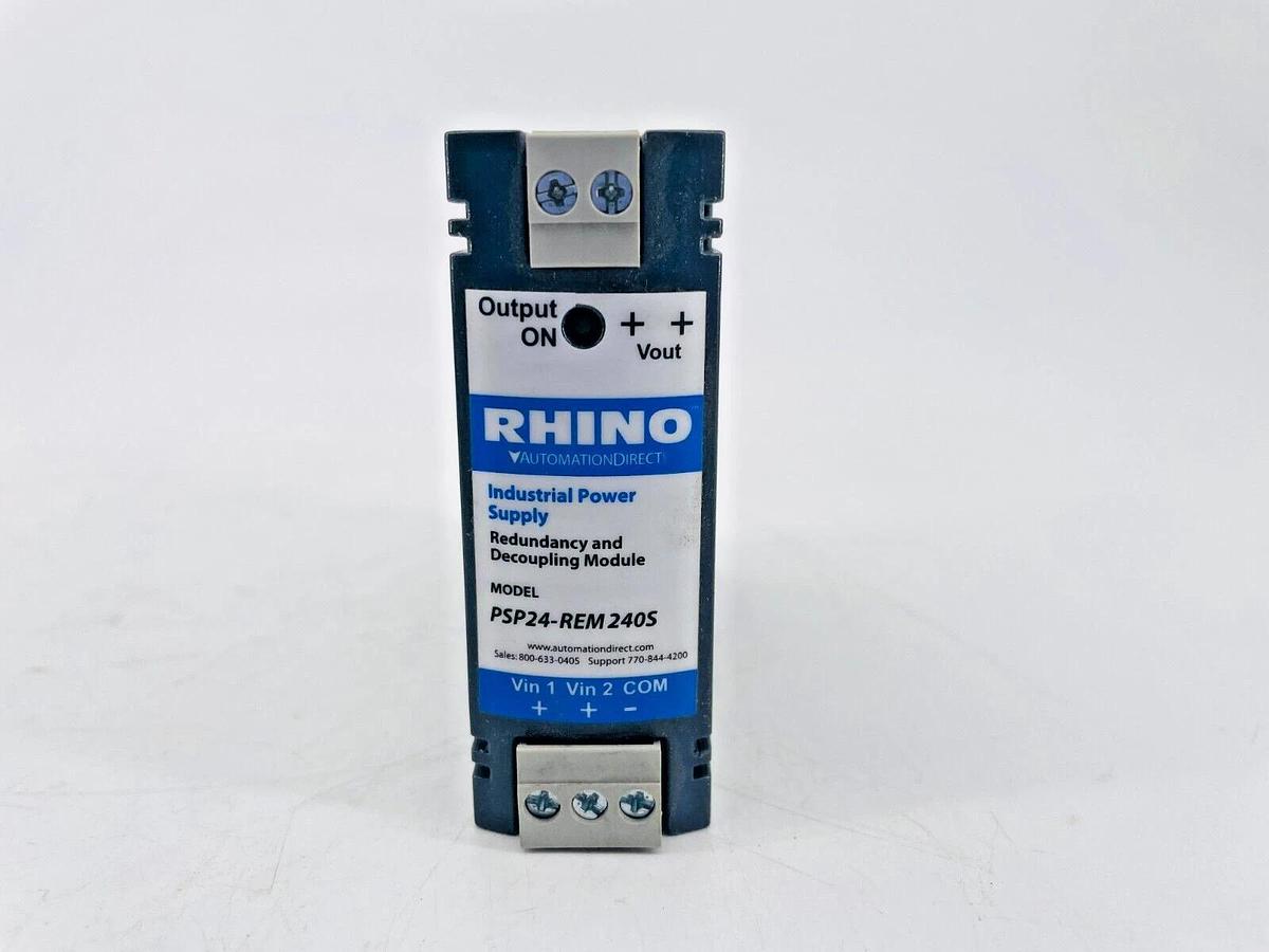 New Rhino Automation Direct PSP24-REM240S Redundancy Module 4-59VDC 8A