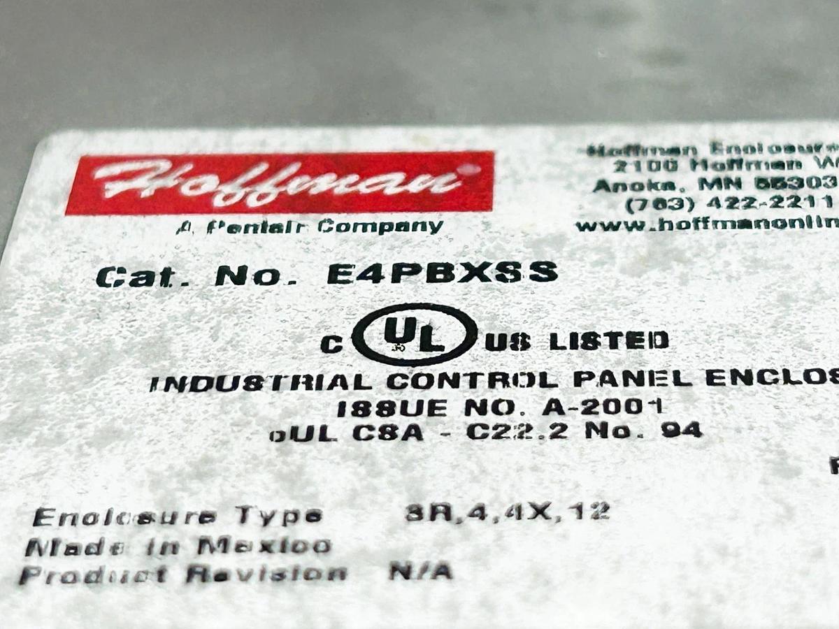Used Hoffman E4PBXSS Pushbutton Enclosure Extra Deep 4X SS 14GA