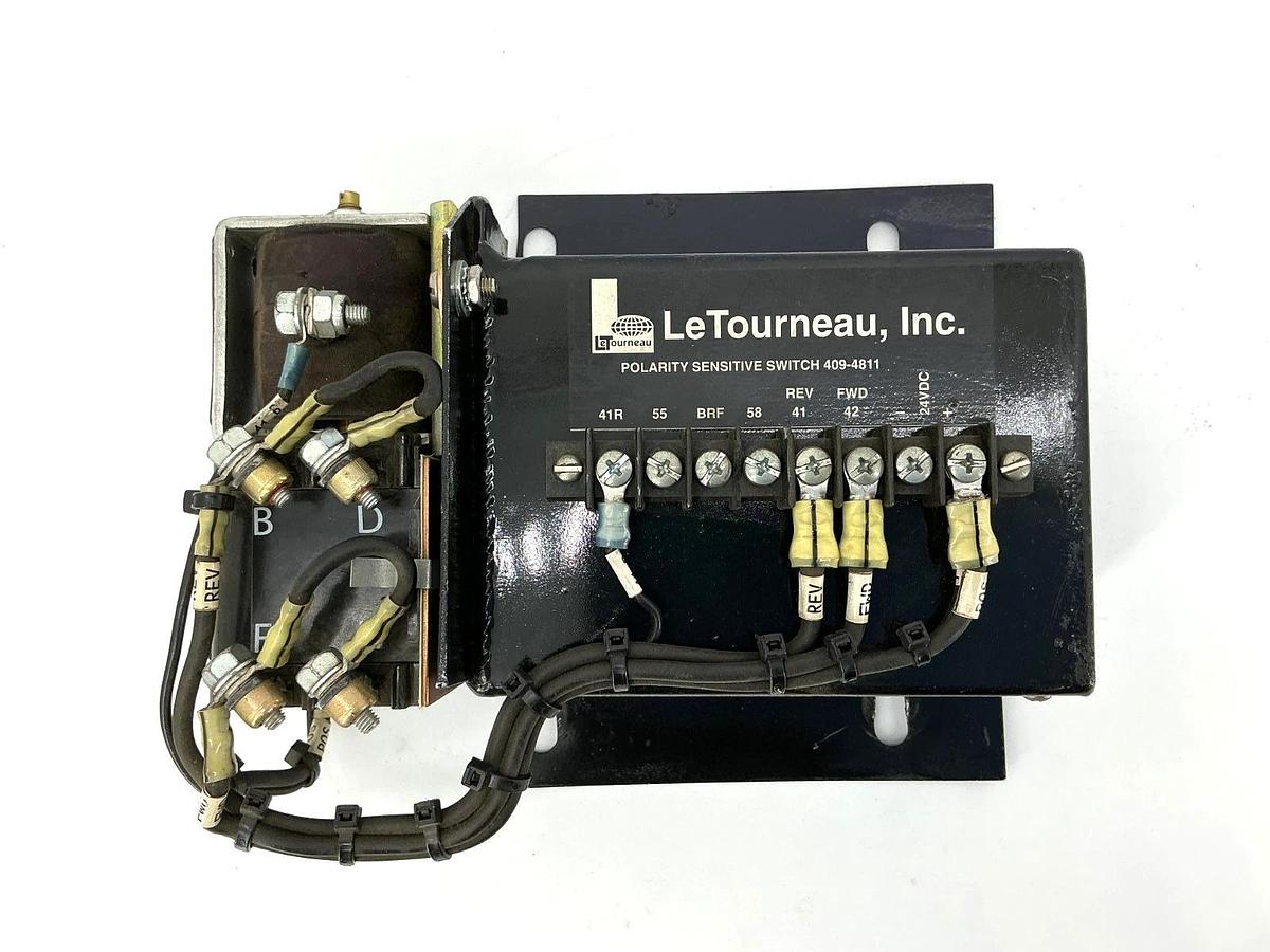 Used LeTourneau 409-4811 Polarity Sensitive Switch 24VDC Coil 35030479 20A 28VDC 4094