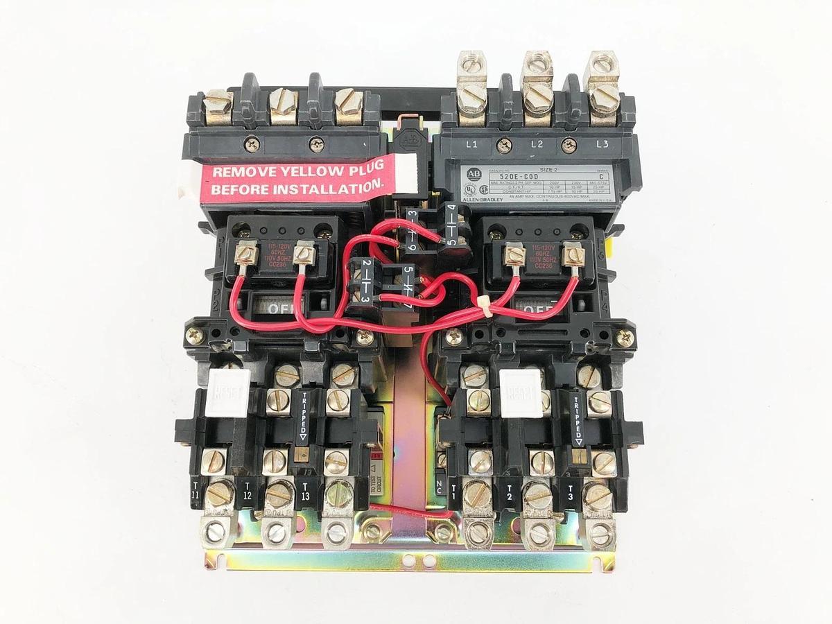 New Allen Bradley 520E-COD Ser. C Multi-Speed Starter Size 2 120V Coil 3PH