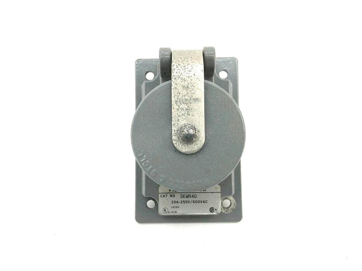 New RussellStoll SKWR4G Receptacle 20 Amp 600VAC 250VDC Receptacle 4 Wire 3 Pole