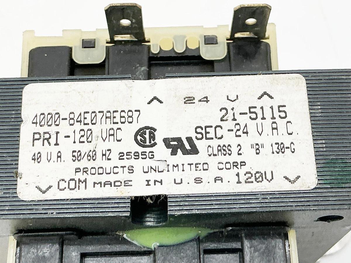 Used Lot of 2 Products Unlimited 4000-84E07AE687 Transformer 120V 40VA 50/60Hz 21-511
