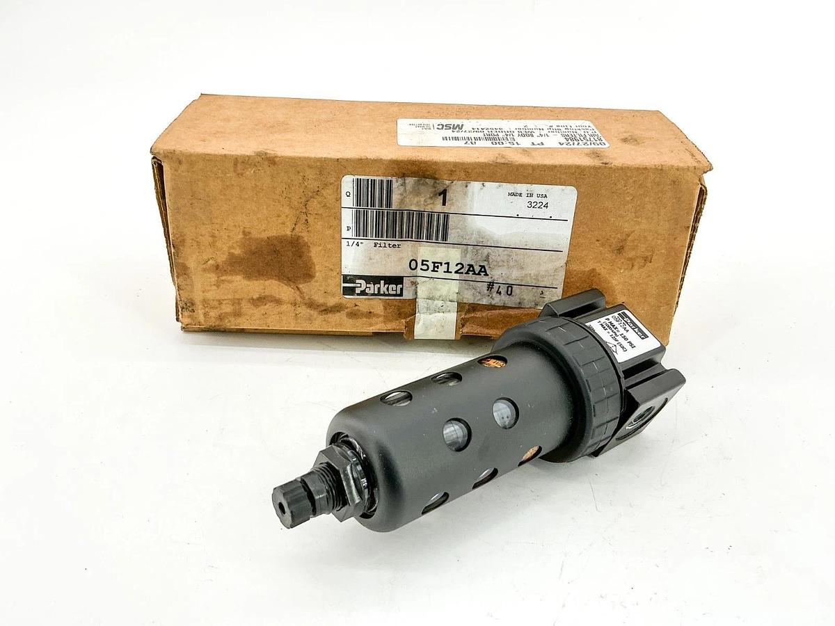 New Parker 05F12AA Particulate Filter 1/4" NPT 40 Micron 150psi