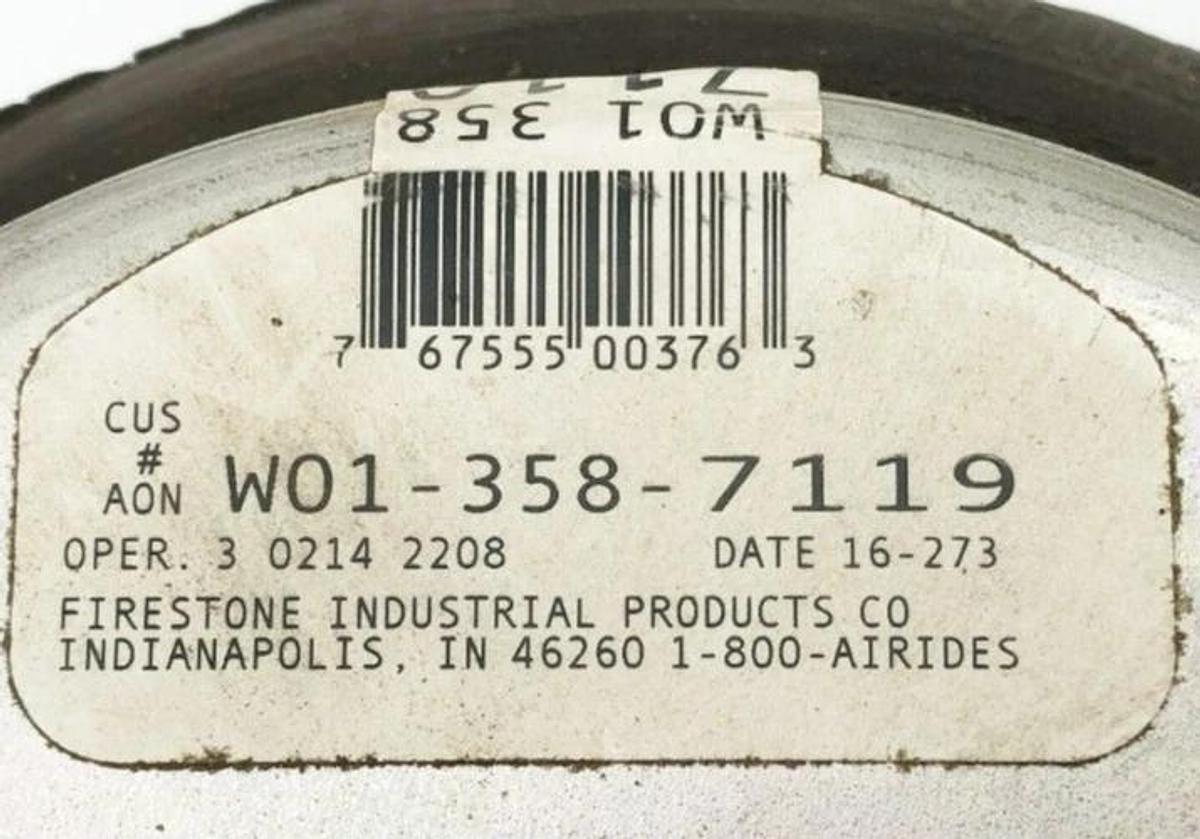 New Firestone W01-358-7119 Double Convoluted Air Spring 3/4" NPT