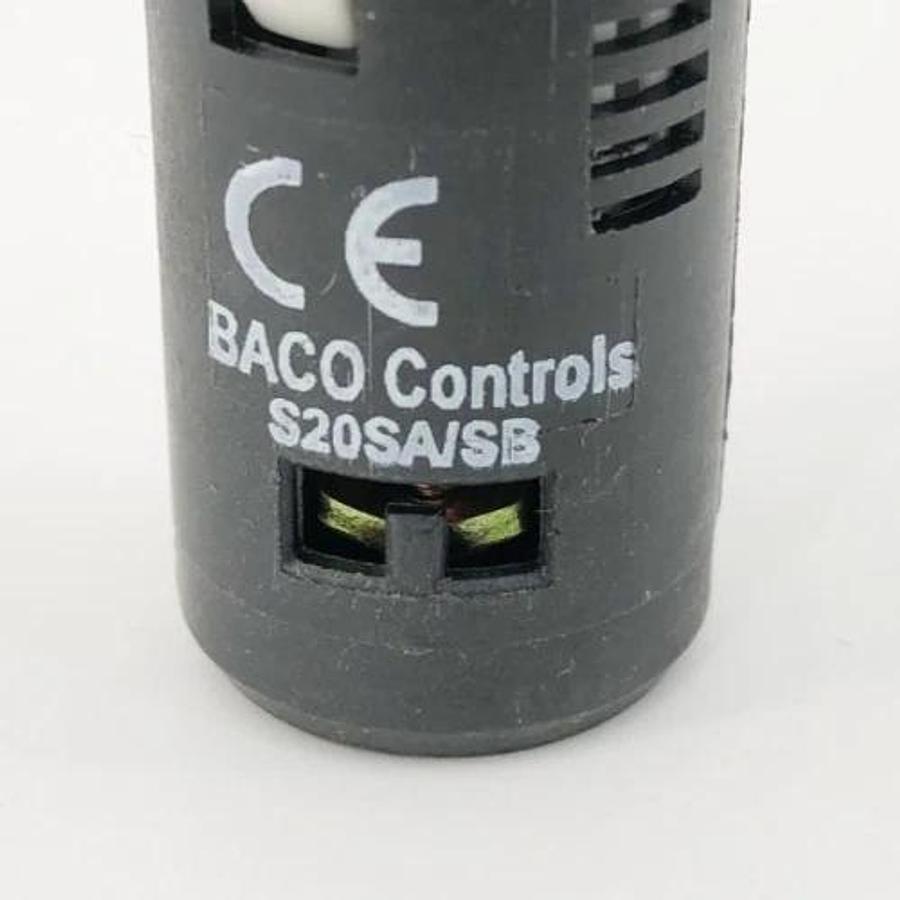 Lot of 4 New Baco Controls S20SA/SB White Indicator Lights 120V - No Box