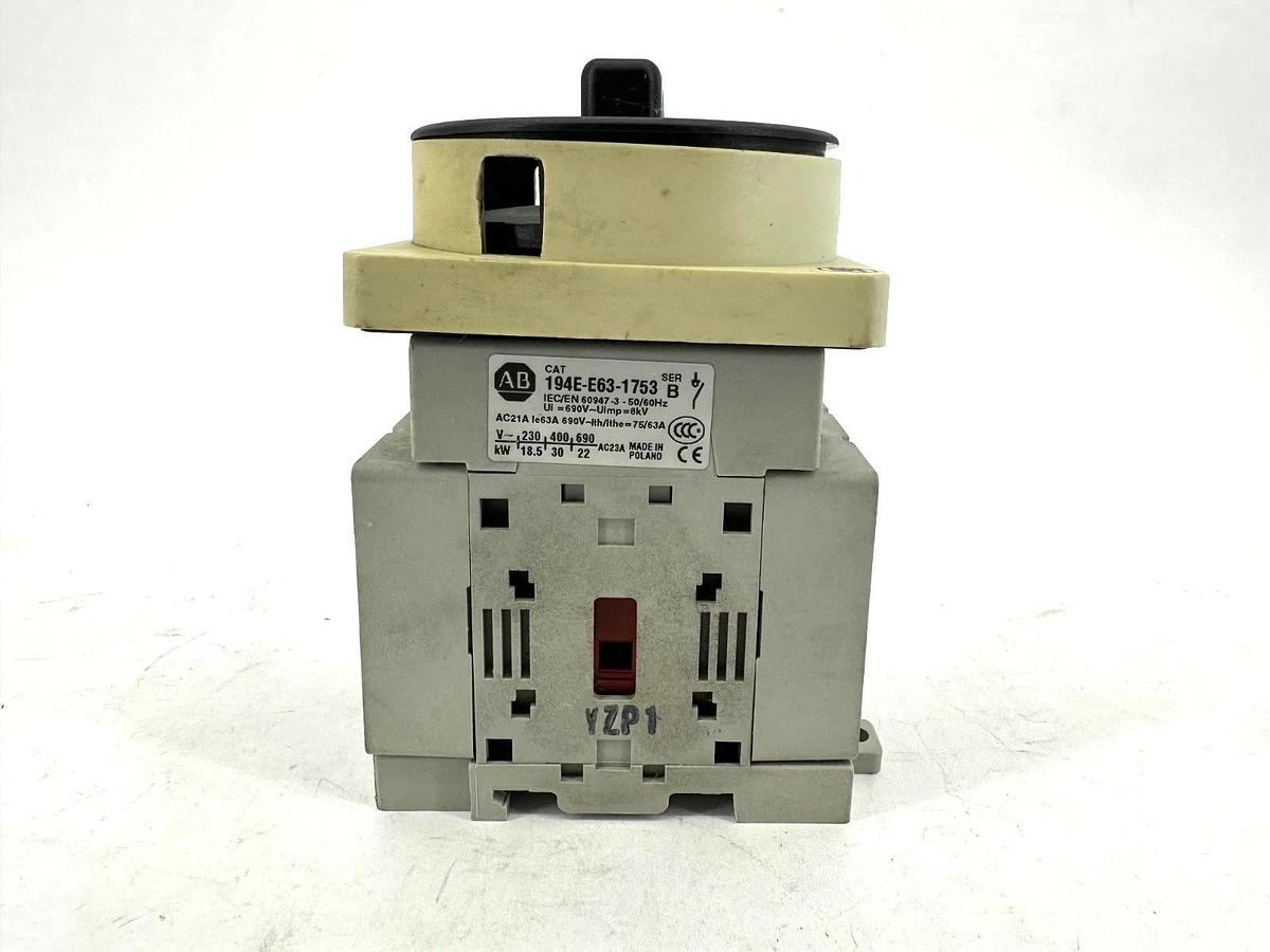 New Allen Bradley 194E-E63-1753 Ser. B Load Switch 63A 600VAC - No Box