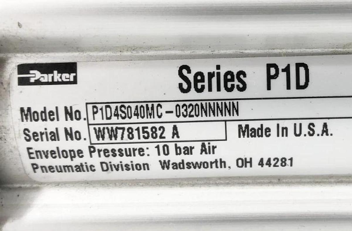 New Parker P1D4S040MC-0320NNNNN Cylinder Aluminum Piston 40mm 10 bar - No Box