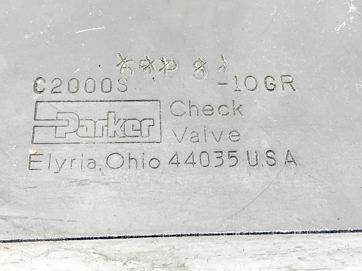 Used Parker C2000S Hydraulic Check Valve 3000PSI 70GPM C2000S-10G$