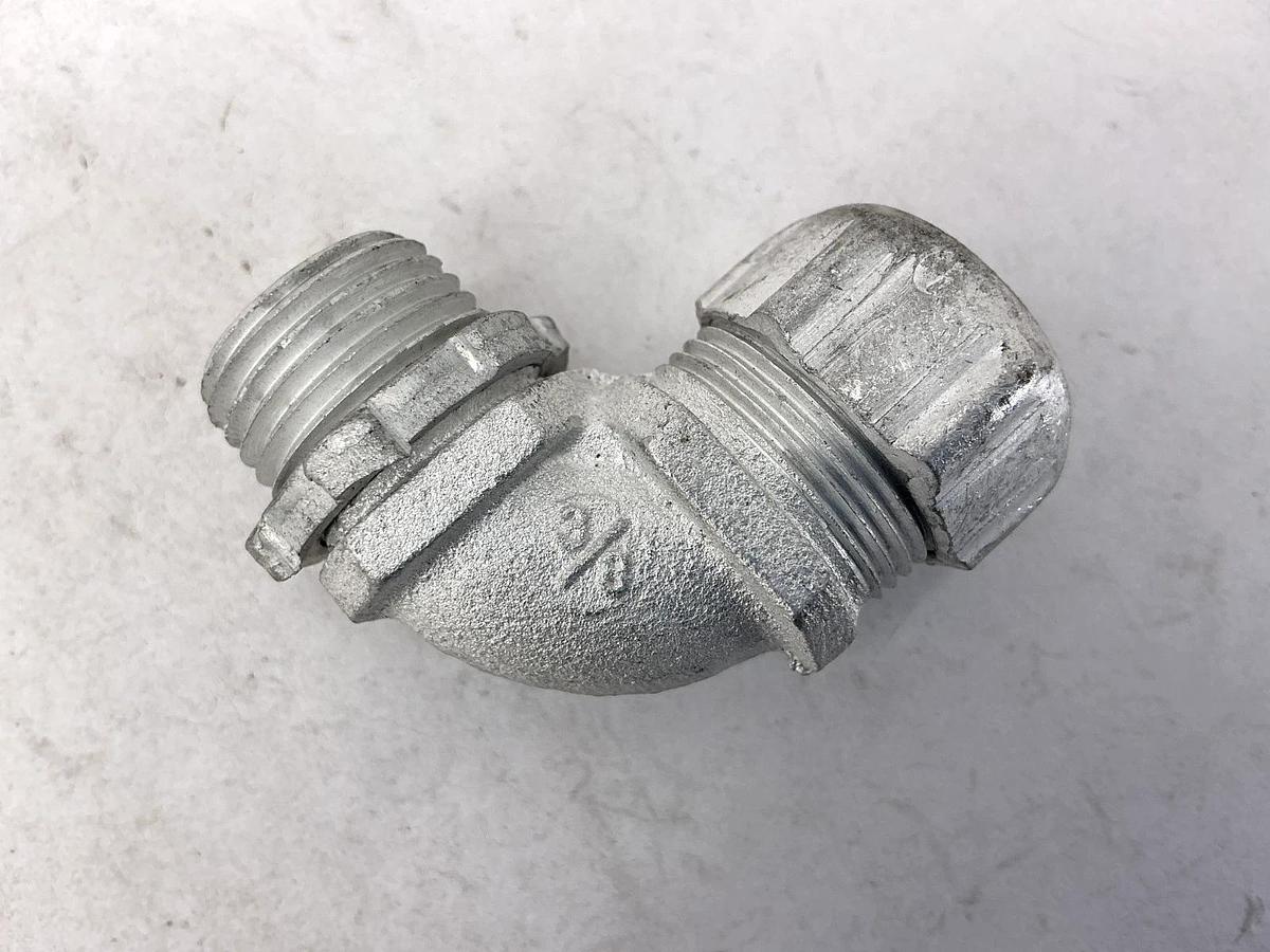Box of 12 New Thomas & Betts 5251AL 3/8" 90Degree Aluminum Liquidtight Connector