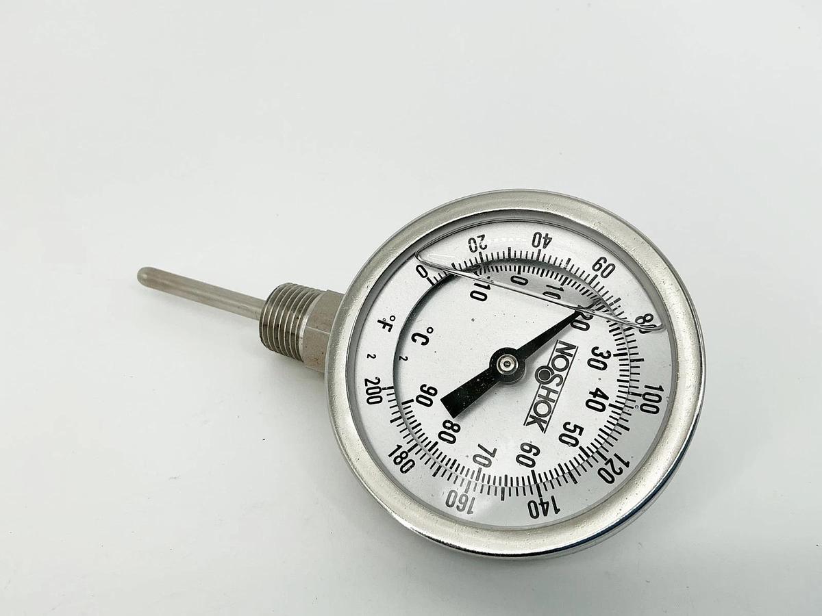 New NoShock 30-300-025-0/200-F/C-SL Thermometer 3" 0-200F 1/2NPT 2.5" Stem