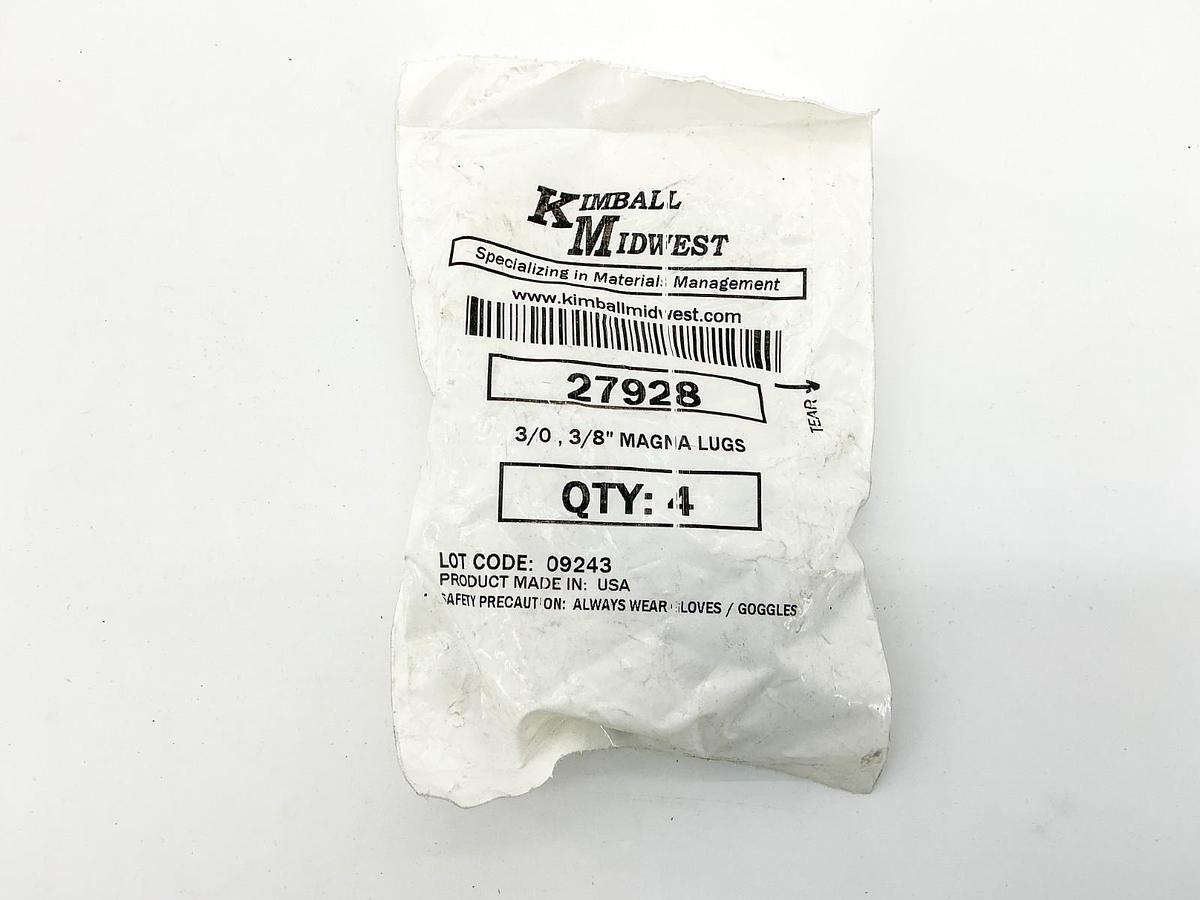 New 4 Pack Kimball Midwest 27928 Straight Barrel Magna Lug 3/0 3/8" Purple