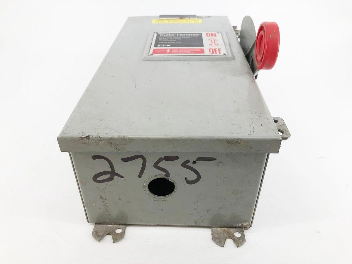 Used Cutler-Hammer DH221NDK Safety Switch Disconnect 30A 250VAC/DC