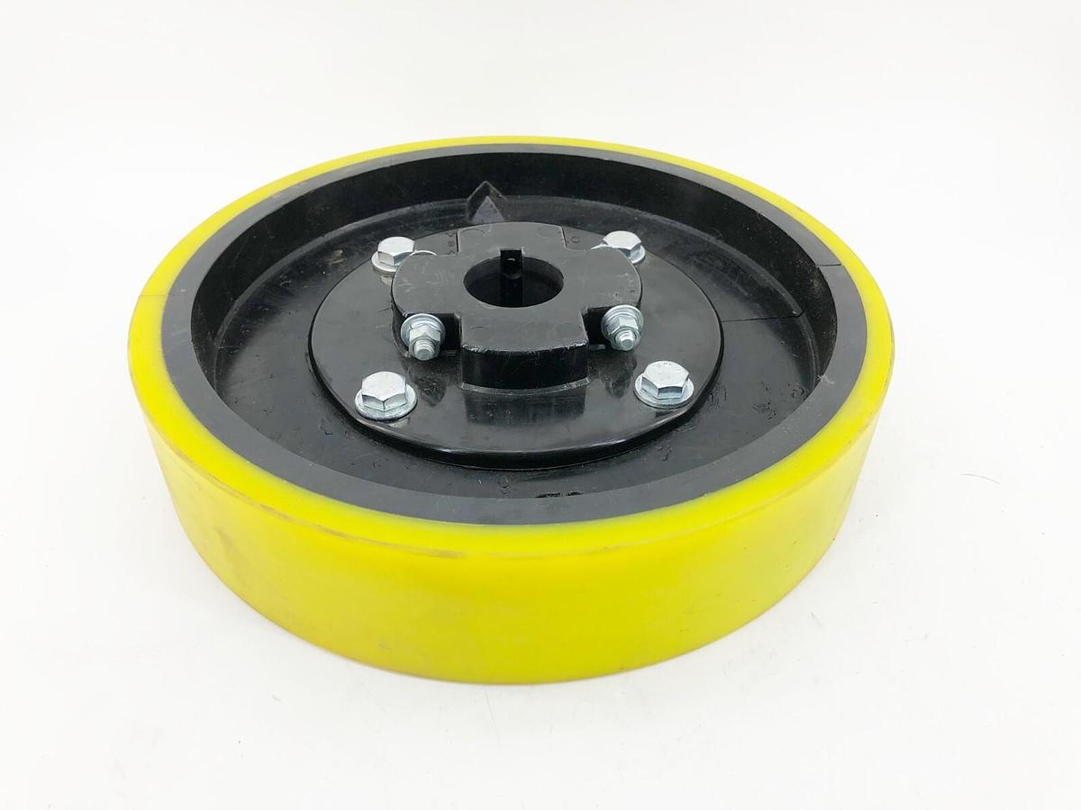 New Diversified Plastics Inc. Polyurethane Wheel 14" OD 2" Bore 3" Width Yellow