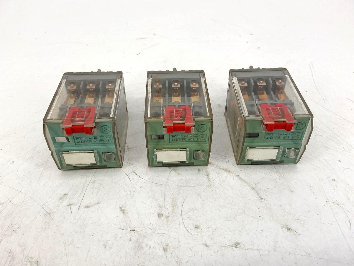 Used Lot of 3 Turck C3-A30X/120VAC Ser MR-C Power Relay 11-Pin 120V Coil 3P 10A 250V