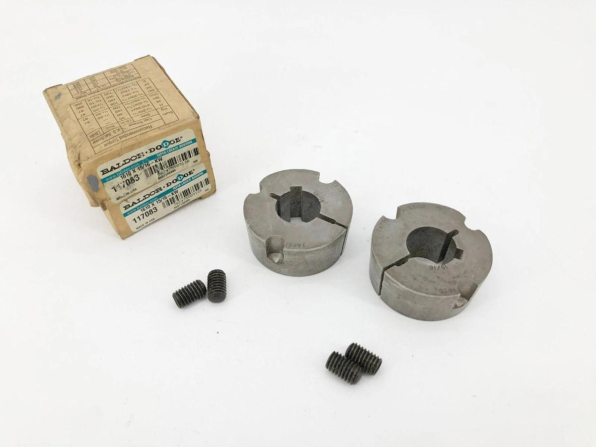 Lot of 2 New Dodge 117083 Taper Lock Bushings 1610 X 15/16-KW