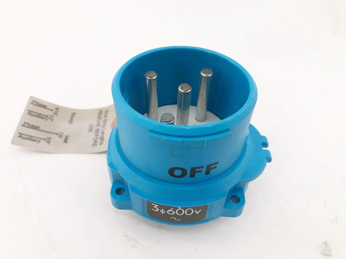 New Meltric 63-68143 Inlet/Plug DSN60 60A 3P + E 600VAC 20HP Type 4X