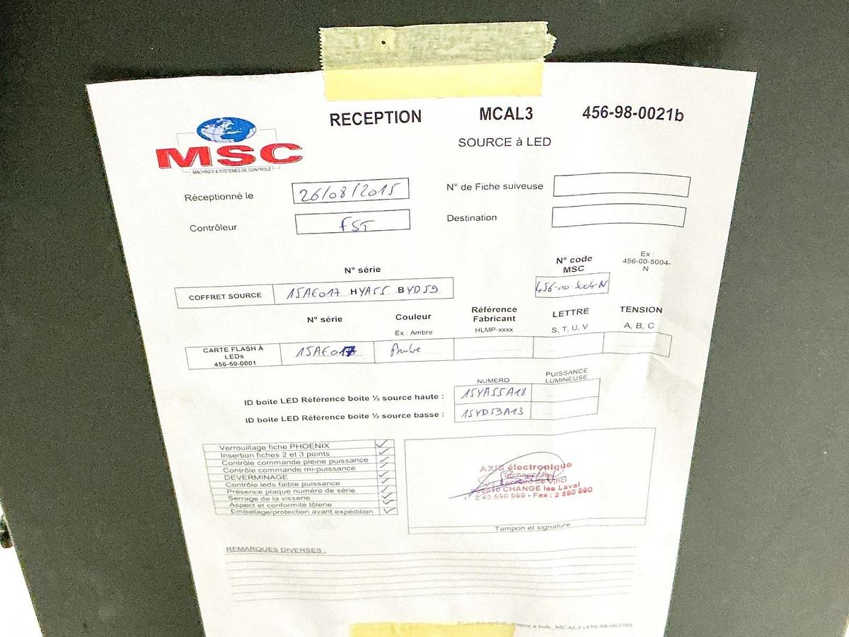 New MSC & SGCC 456.00.5004.N LED Light Source 10kA 456-50-0001 120-01-0007_O