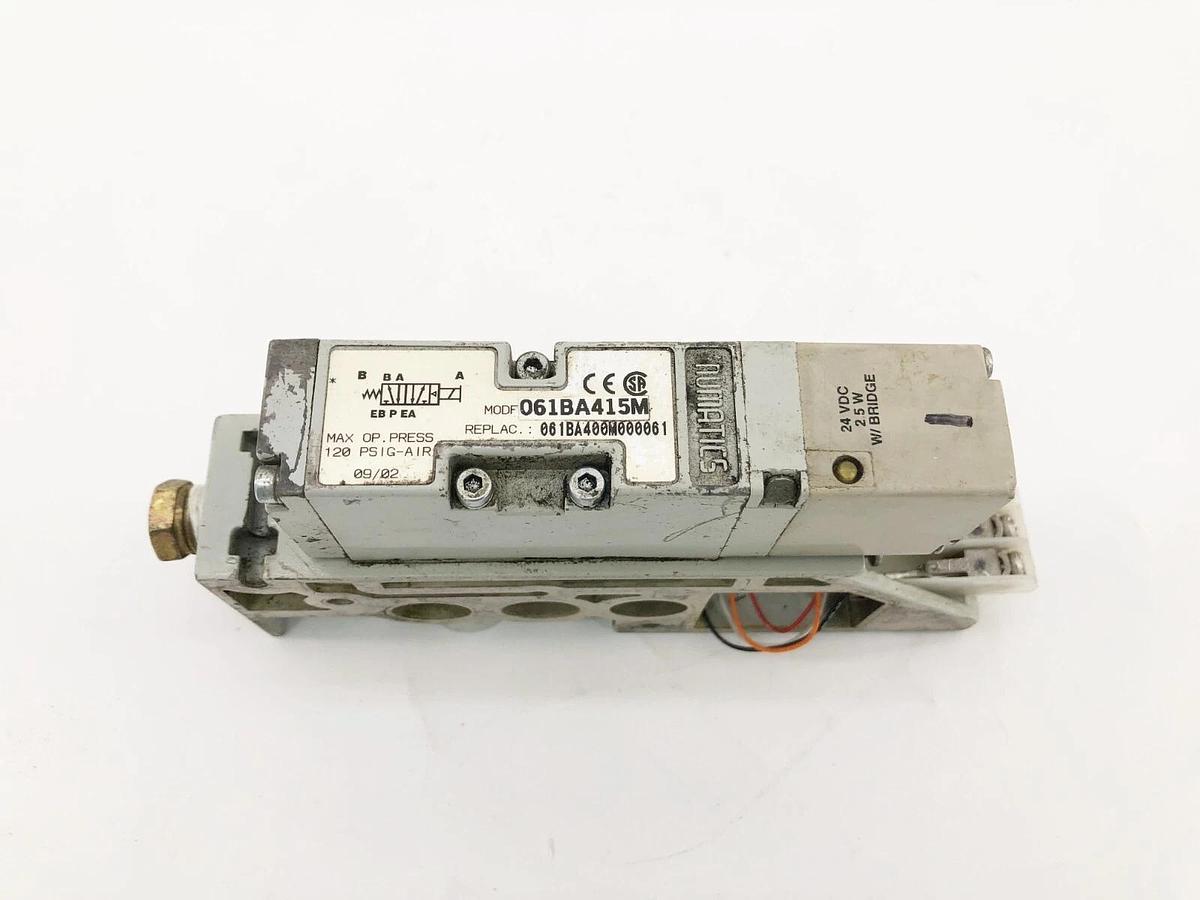 Used Numatics 061BA415M Solenoid-Pilot Actuated Valve 24VDC 120psig