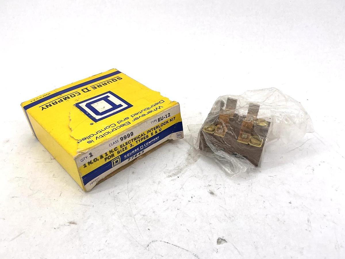 New Square D 9999EU-12 1NO&1NC Electrical Interlock Kit For Size 3, Types E & U