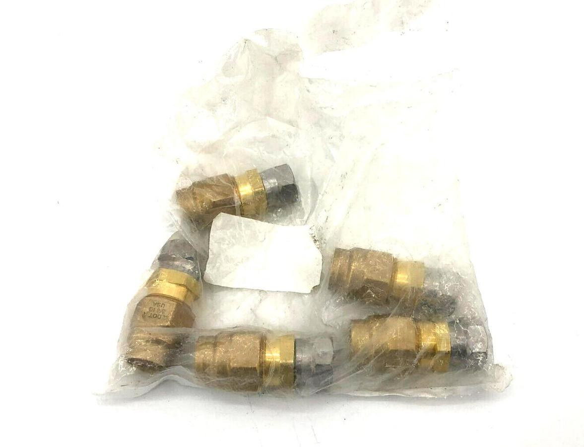 Lot of 5 New Unbranded 90519 Female Swivel Connectors Brass, 3/8" Hose I.D.