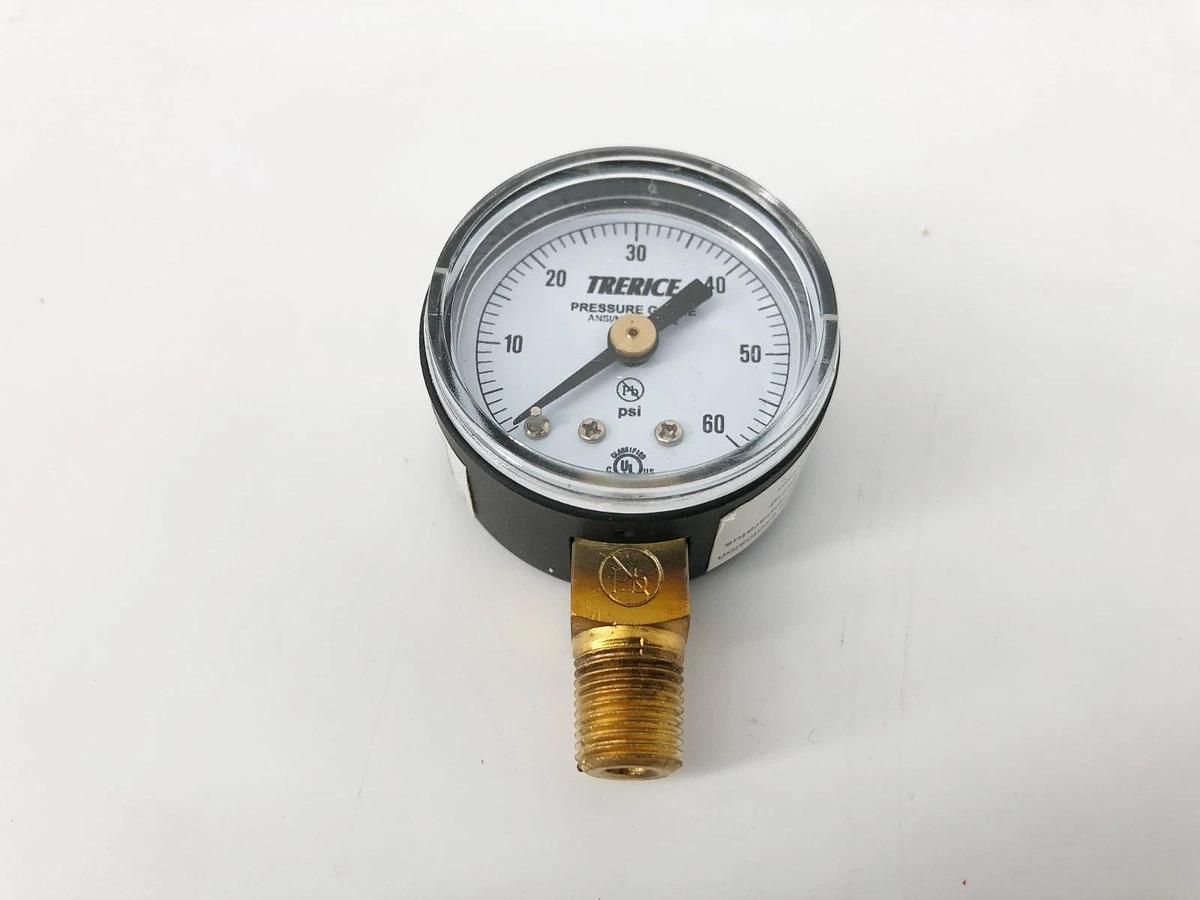 Lot of 3 New Trerice 800B1501LA60 Pressure Gauges 800B 1.5" 0-60psi 1/8" LM