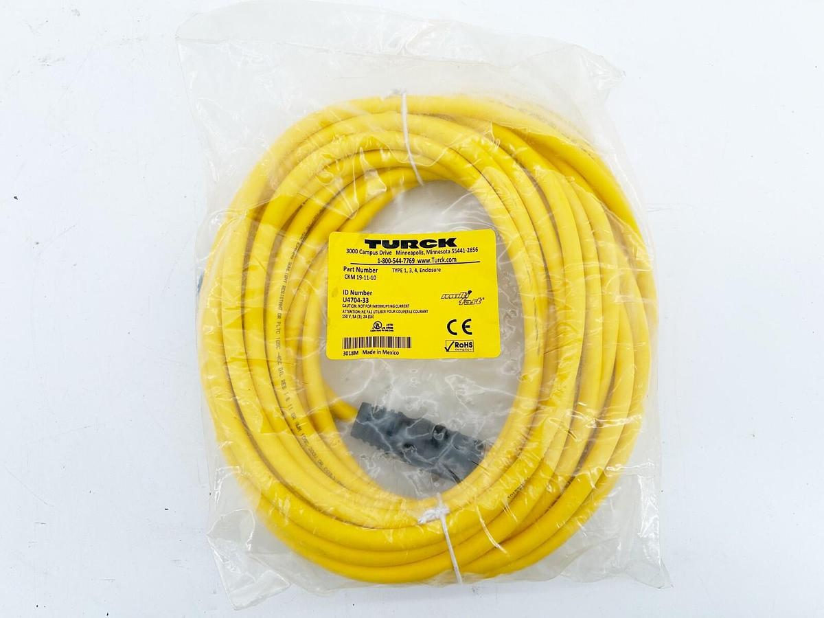New Turck CKM 19-11-10 Cordset 19 Pin 10 Meter 10 Meter U4704-33