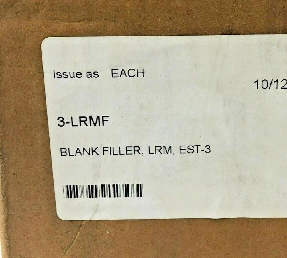 New Edwards 3-LRMF Blank Single Space Plastic Mount Local Rail Module Filler