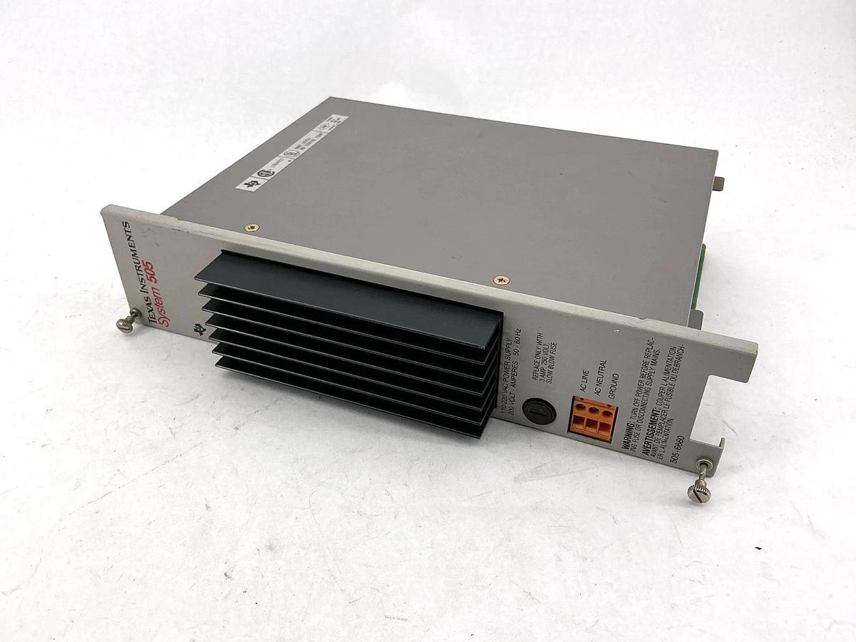 Used Texas Instruments 505-6660 Power Supply System 505 110/120VAC 3A 50/60HZ