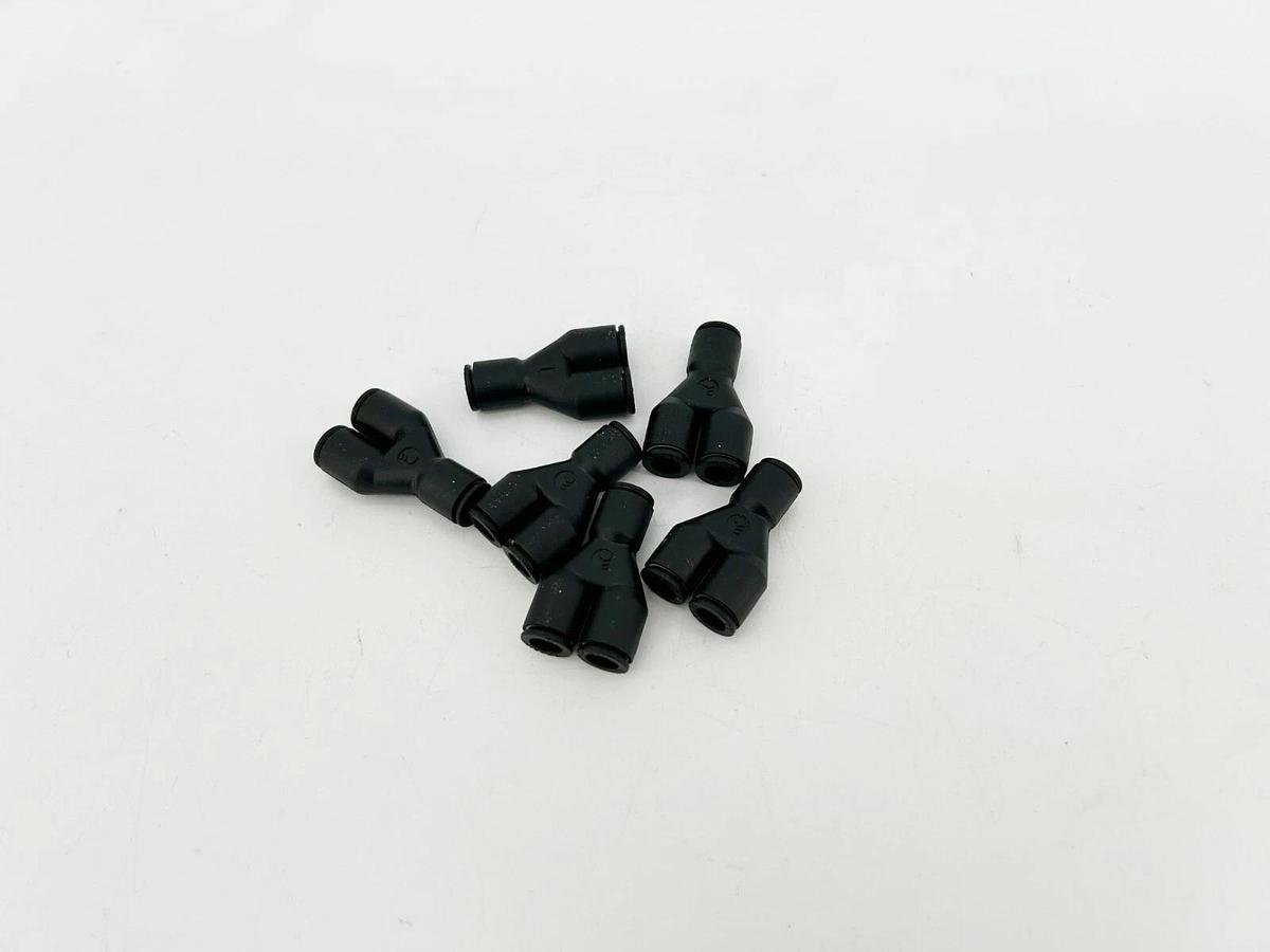 Lot of 6 New Lawson 62221 Y Unions, 1/4" Tube OD, Glass Reinforced Nylon