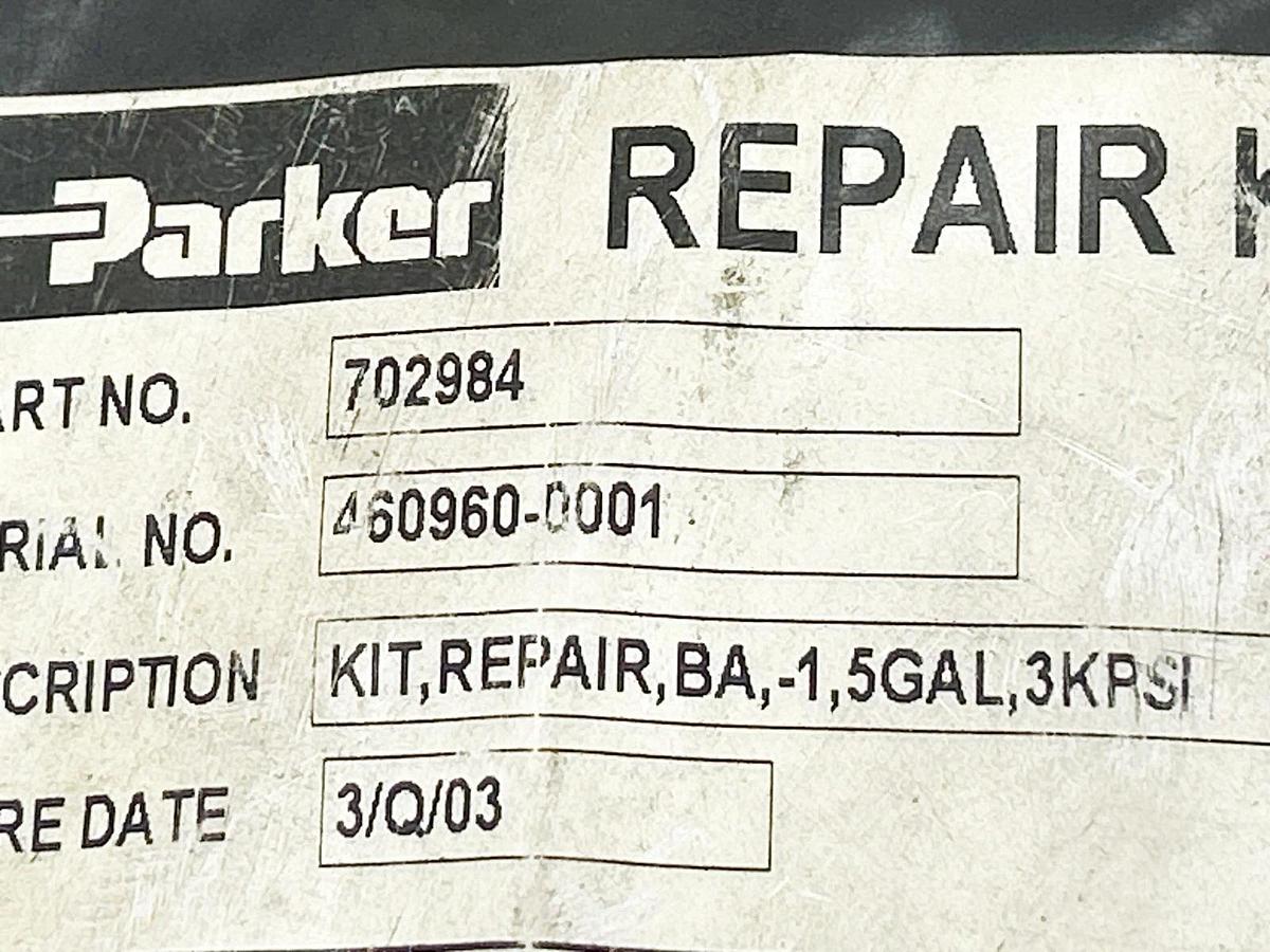 New Parker 702984 Bladder Repair Kit 5 Gallon 3000PSI 300Bar Bottom Repairable