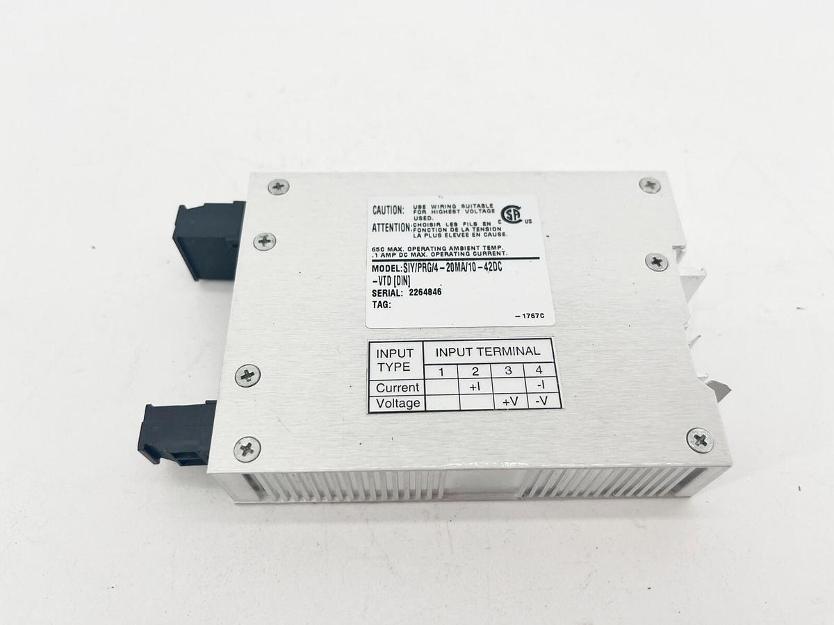 Used Moore Industries SIY/PRG/4-20MA/10-42DC-VTD [DIN] Signal Isolator & Converter
