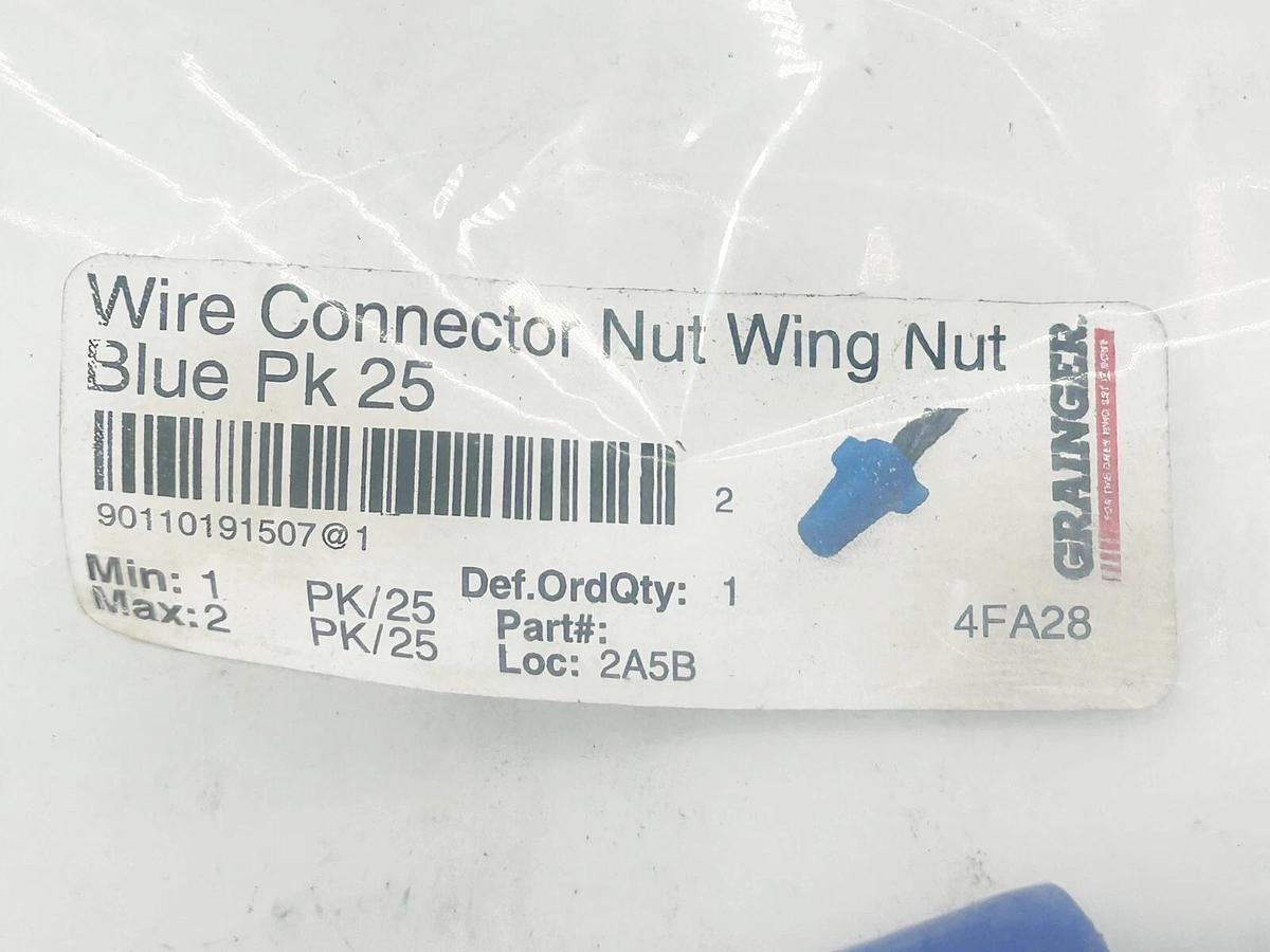 New Lot of 69 Grainger 4FA28 Wing Nut Wire Connector Blue 600V