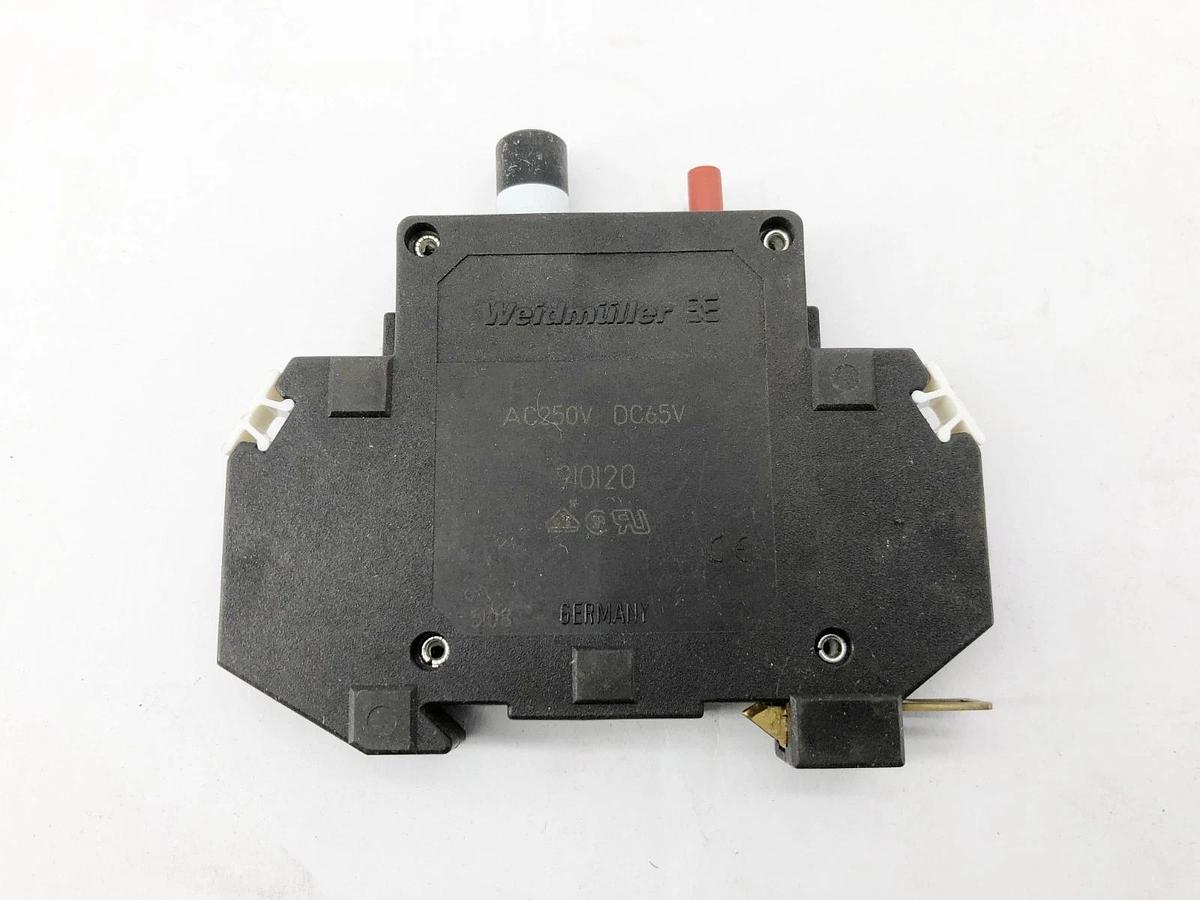 Used Lot of 2 Weidmuller 910120 Circuit Breakers 1A 250VAC 65VDC 1 Pole 5108