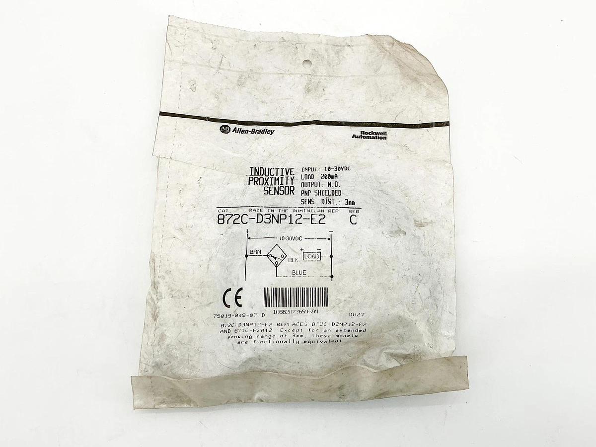 New Allen Bradley 872C-D3NP12-E2 Inductive Photoelectric Sensor 30VDC Ser.C