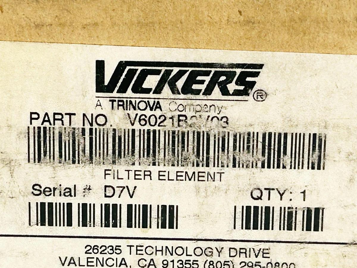 New Vickers V6021B2V03 Filter Element 3 Micron