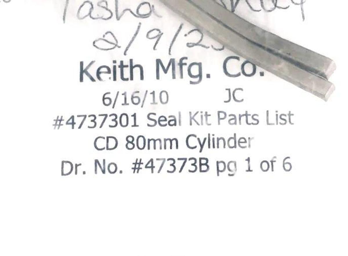 New Keith 4737301 Seal Kit CD 80mm Cylinder