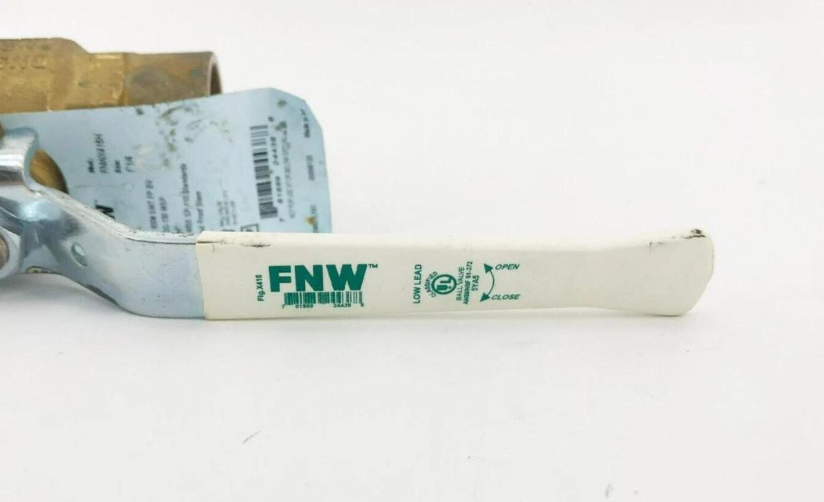 New FNW FNWX416H 1-1/4" Brass Two-Piece Full Port Ball Valve 600WOG 150 WSP