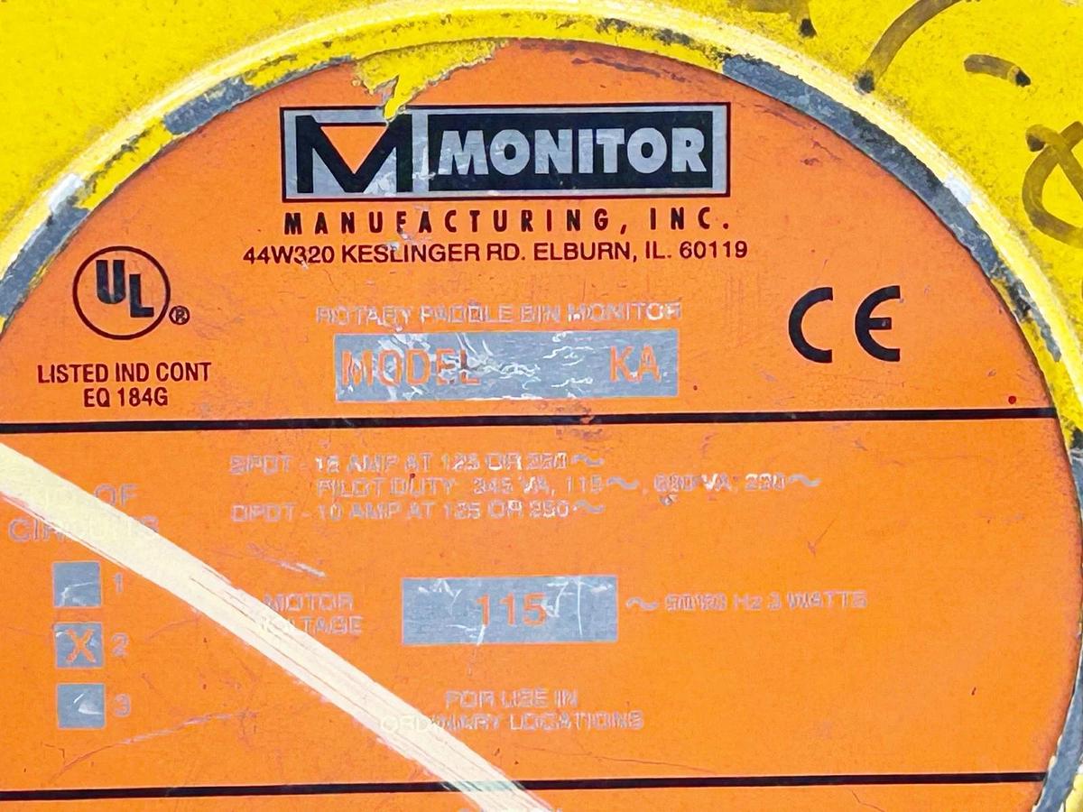 Used Monitor KA Rotary Paddle Bin Monitor 115V 3W 50/60Hz