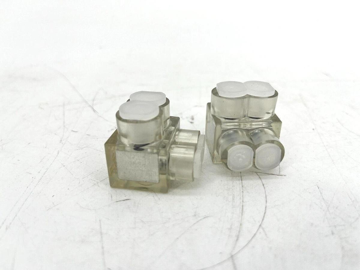 Lot of 2 New Burndy BIT-4 Insulated Multi-Tap Connector Single Sided 2-Conductor