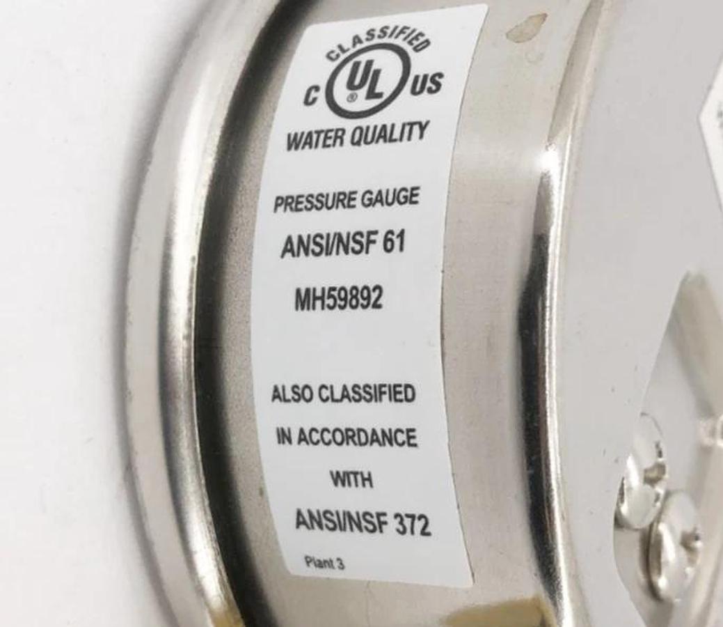 New Trerice D82LFB2502LA30/0 Gauge D82LFB 2-1/2" 30"-0VAC 1/4" NPT LM