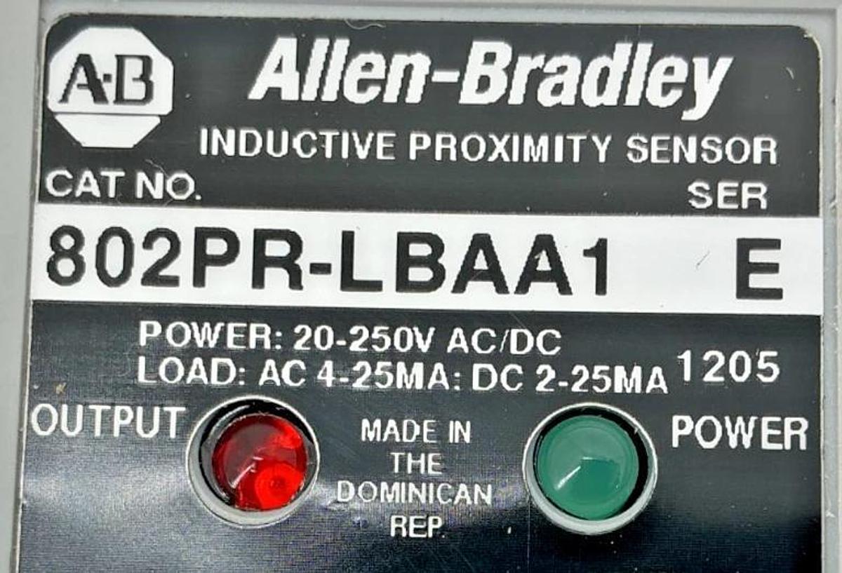 New Allen Bradley 802PR-LBAA1 Ser E Proximity Switch 1/2-14NPT 20-250V 50/60HZ