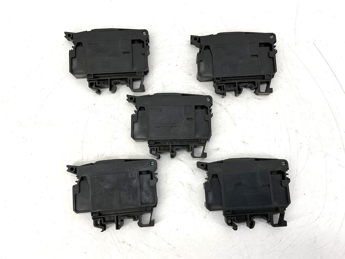 Used Lot of 5 ABB Entrelec ML10/13.SF Fuse Holding Terminal Block 16A 600V