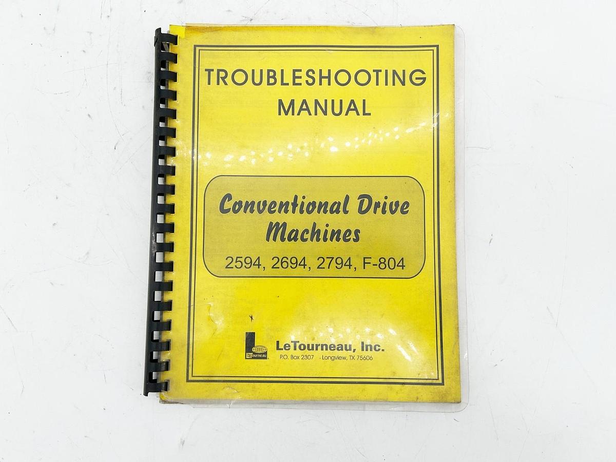 Used LeTourneau Troubleshooting Manual 2594 2694 2794 F-804