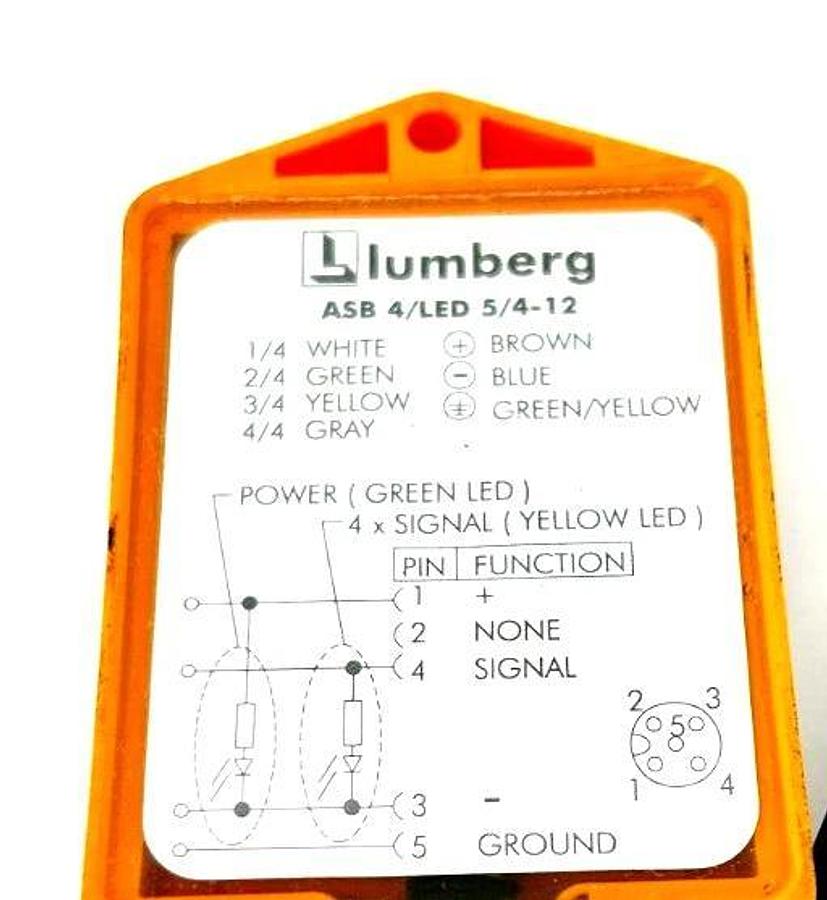 New Lumberg ASB 4/LED 5/4-12 Actuator Sensor Junction Box, 10m Cable
