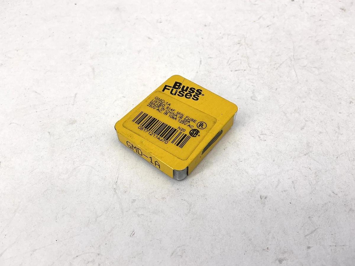 Lot of 10 New Bussmann GMD-1A Glass Mini Fuses 1A 250V