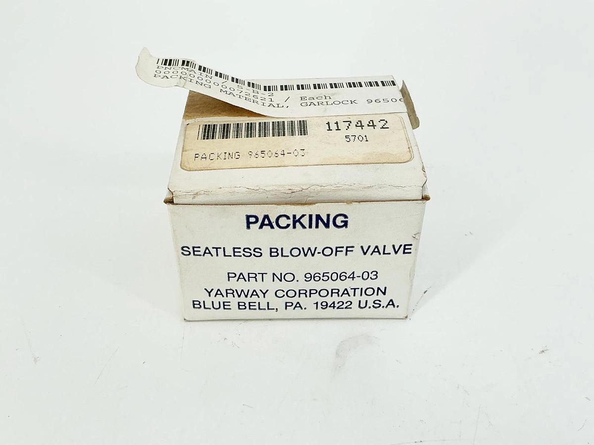 New Yarway 965064-03 Packing For Seatless Blow-Off Valve Seal