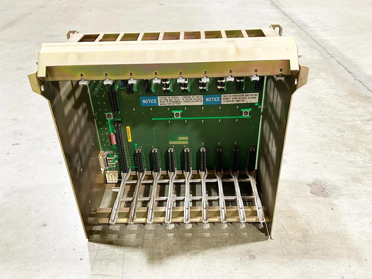Used Allen Bradley 1771-A2B I/O Chassis Assembly PLC 5 8 Slot 16A 5VDC