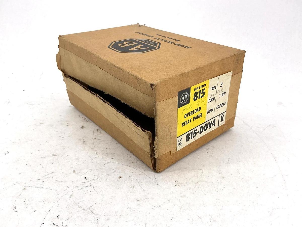 New Allen Bradley 815-DOV4 Ser K Overload Relay Panel Size 3 Form 1RP 600V