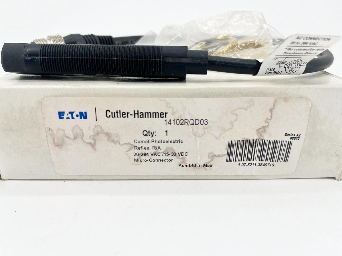 New Eaton Cutler-Hammer 14102RQD03 Comet Photoelectric Sensor 18mm tubular